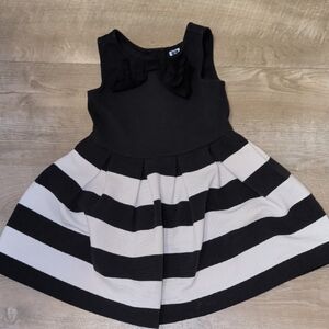 Janie and Jack Black and White Striped Dress
